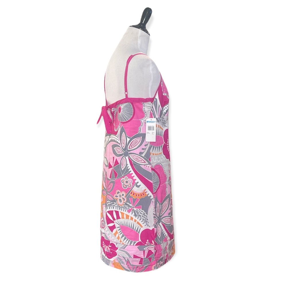 ROXY FLORAL BACK TIE DRESS **NWT** - Picture 3 of 13